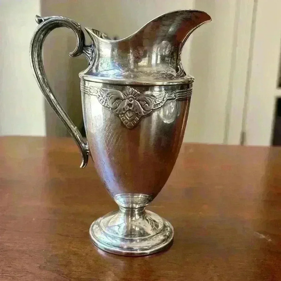 3 Piece Wm Rogers & Son Guild-Cadence Coffee Pot, Bowl, Creamer Silverplate - Picture 7 of 8